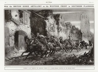 Britische Pferdeartillerie an der Westfront in Südflandern, Erster Weltkrieg